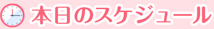本日のスケジュール